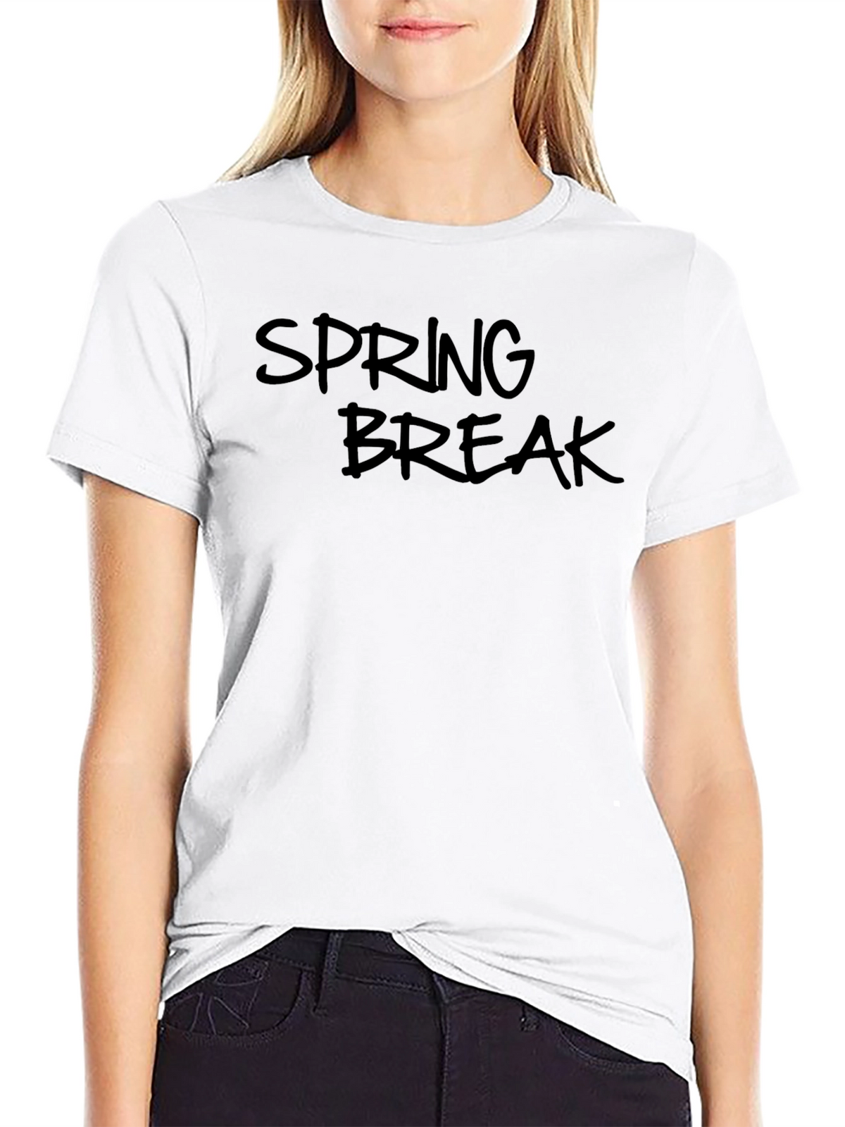 Spring Break Graphic Black T-Shirt
