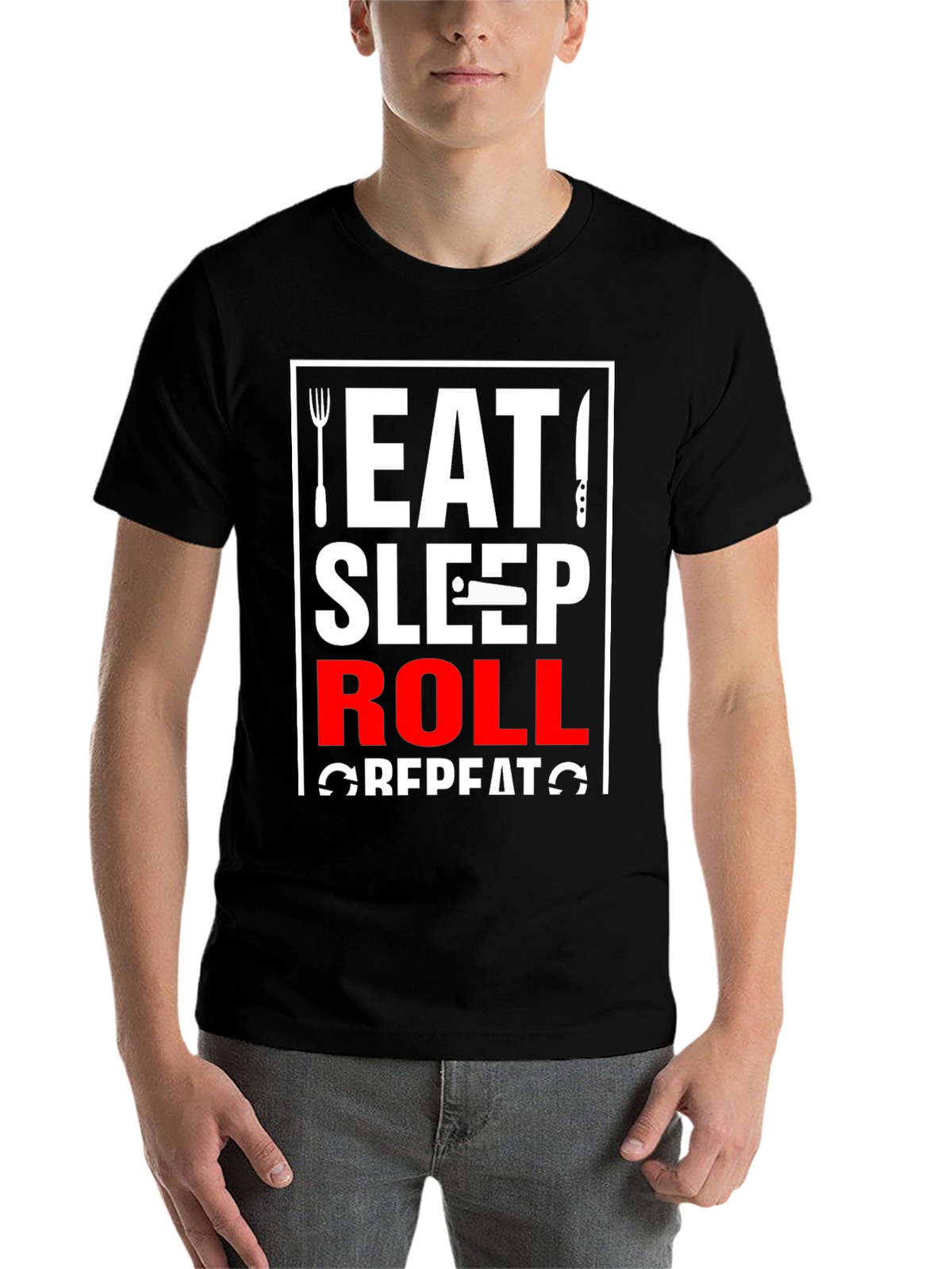Eat Sleep Roll Repeat T-Shirt