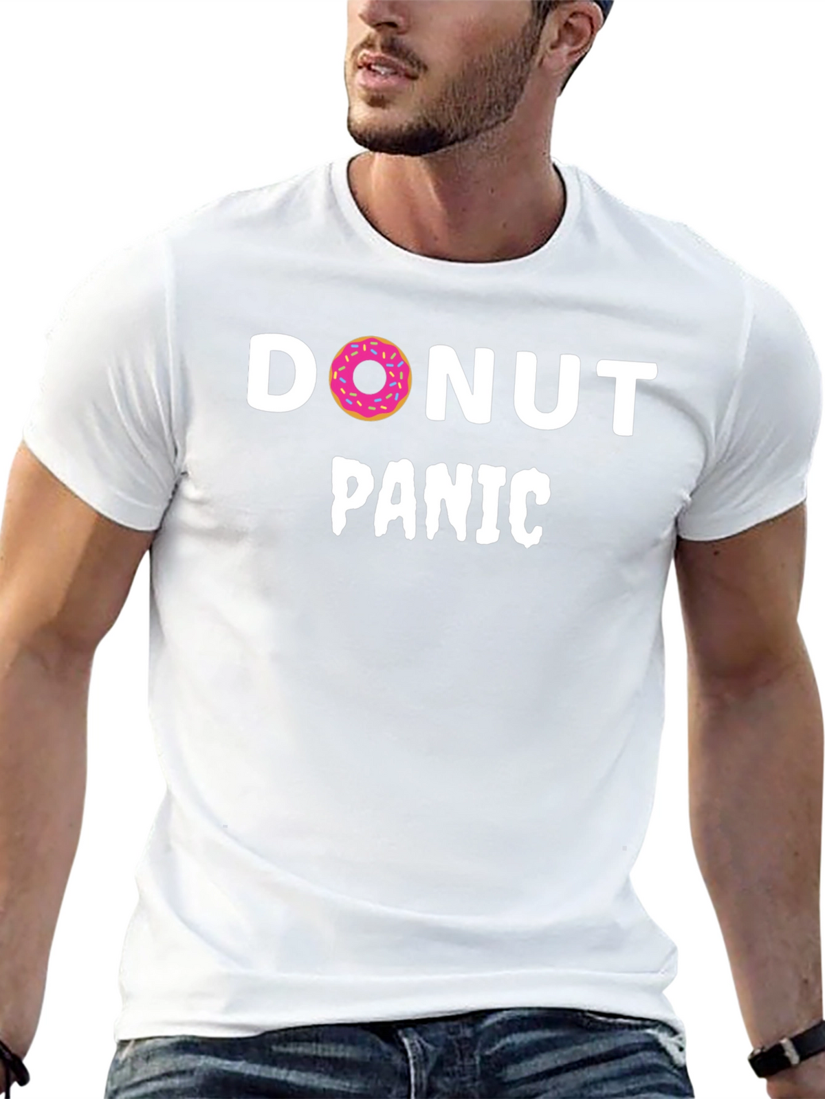 Donut Panic T-Shirt - Funny Graphic Tee