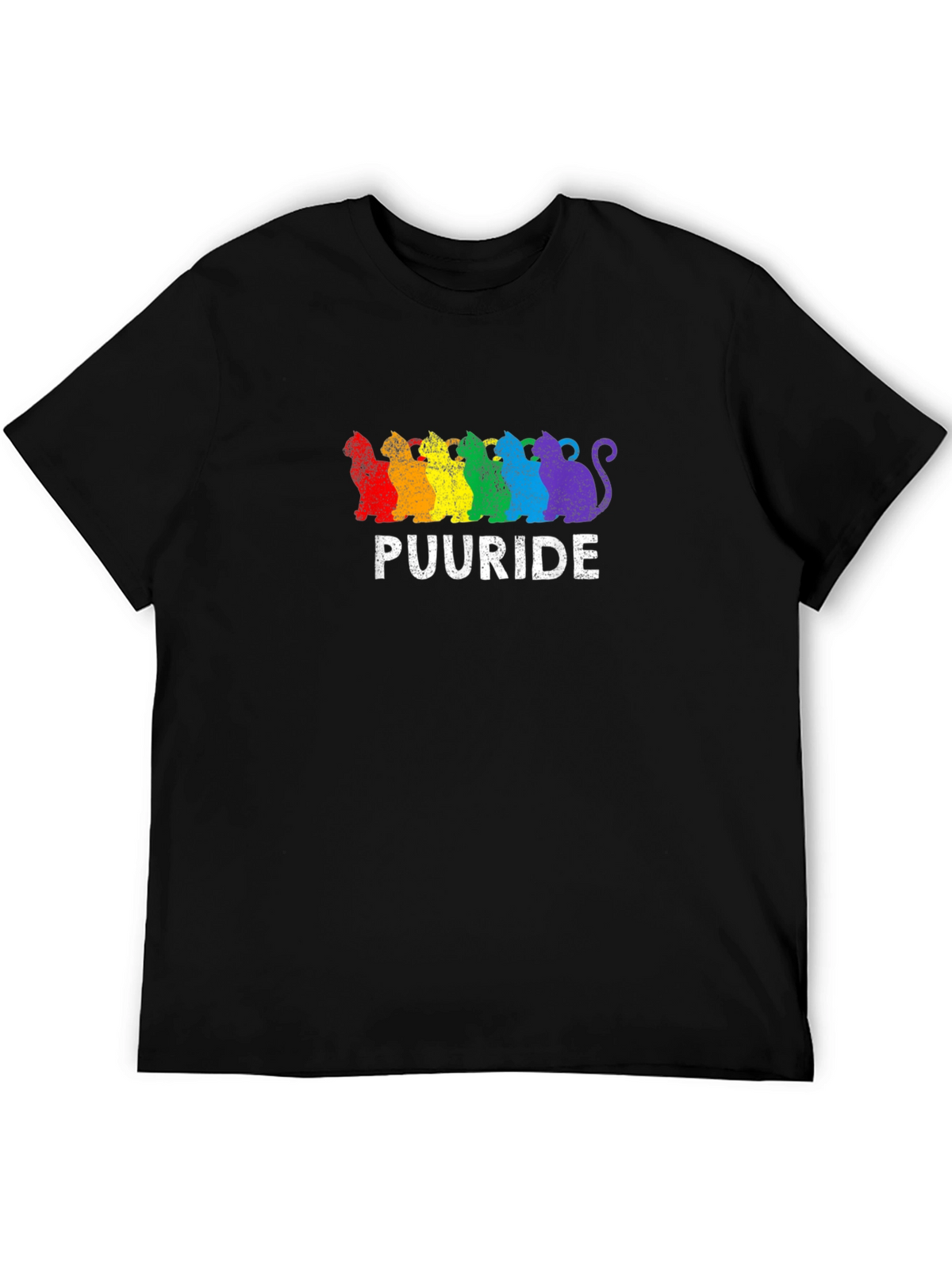 Puuride Pride Cats T-Shirt - LGBTQ+ Rainbow Tee