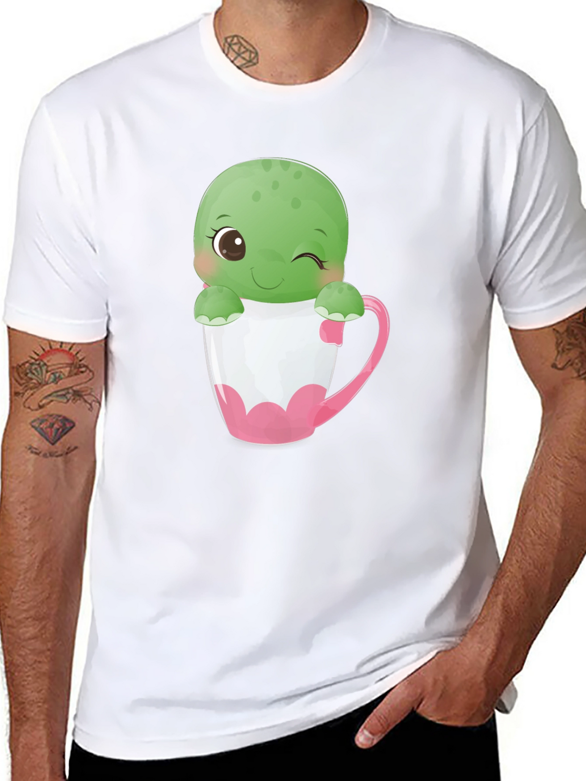 Cute Turtle in Tea Cup T-Shirt