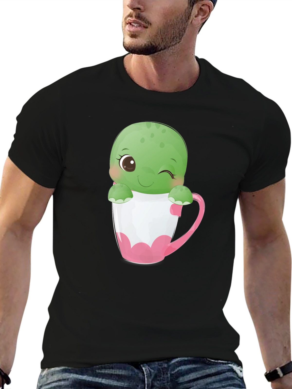 Cute Turtle in Tea Cup T-Shirt