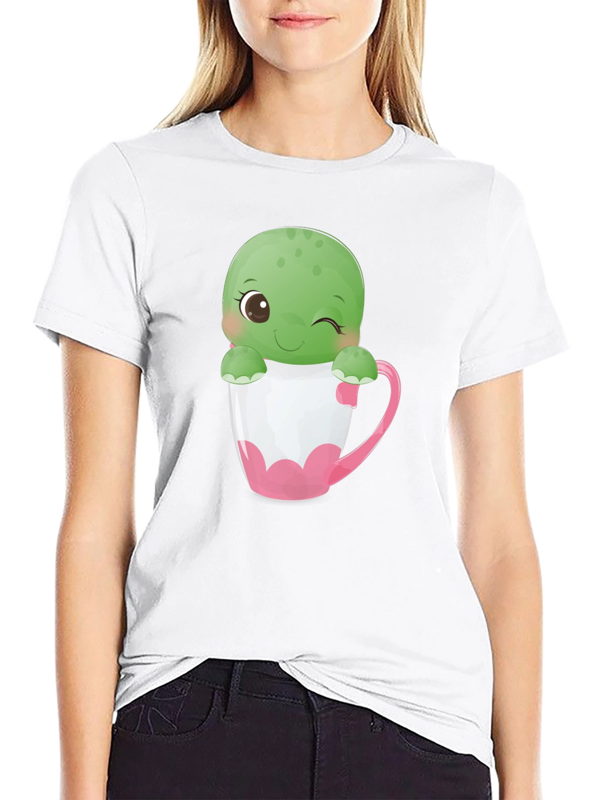 Cute Turtle in Tea Cup T-Shirt