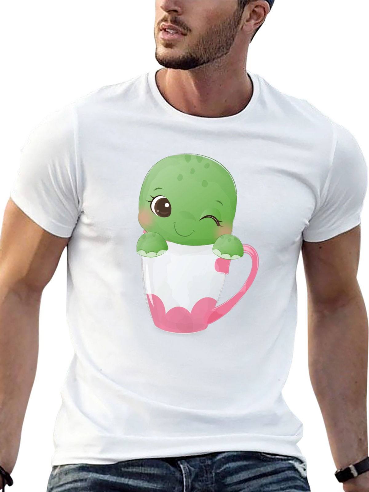 Cute Turtle in Tea Cup T-Shirt