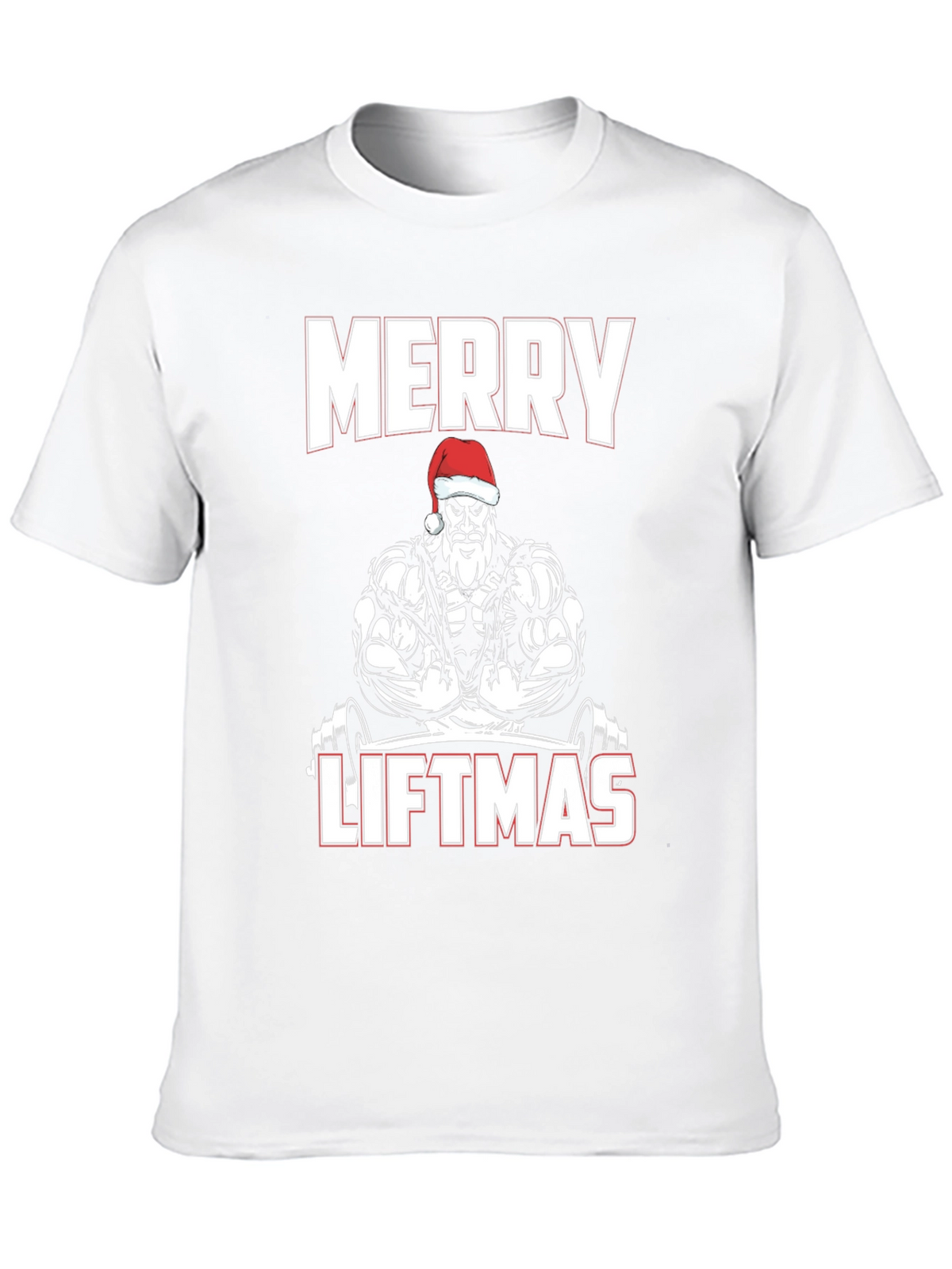 Merry Liftmas Weightlifting Santa T-Shirt