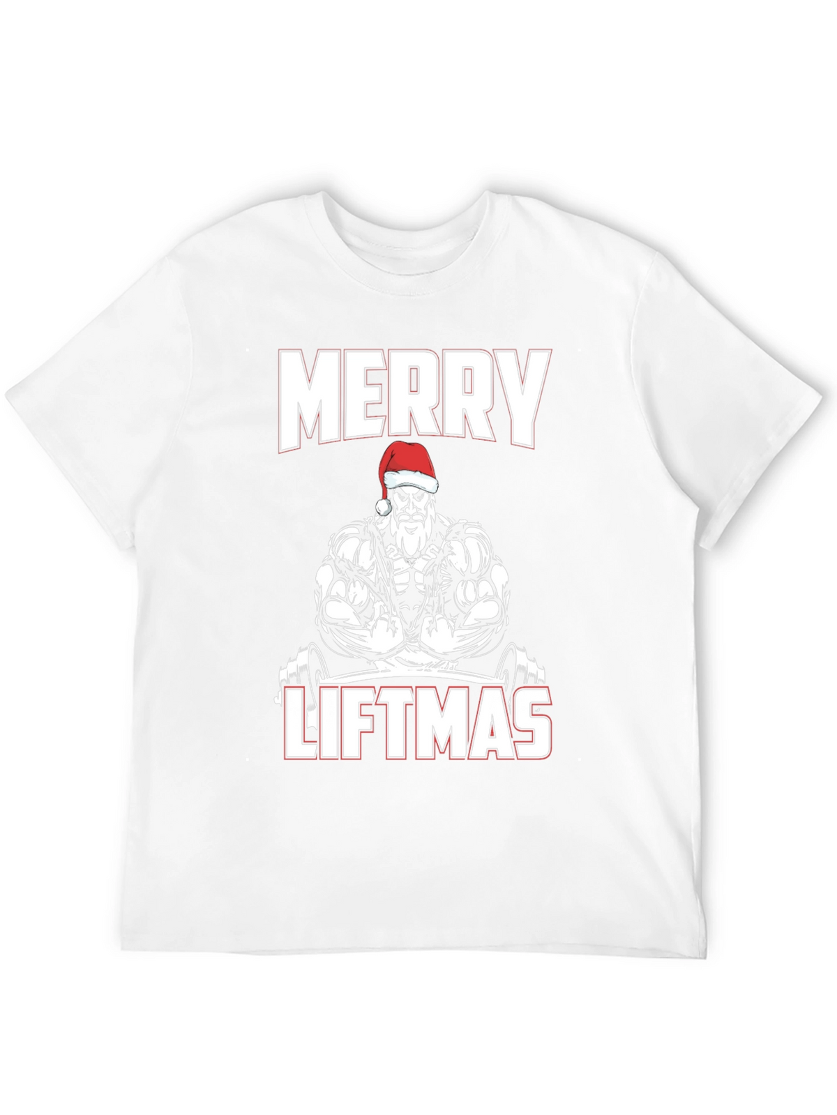 Merry Liftmas Weightlifting Santa T-Shirt