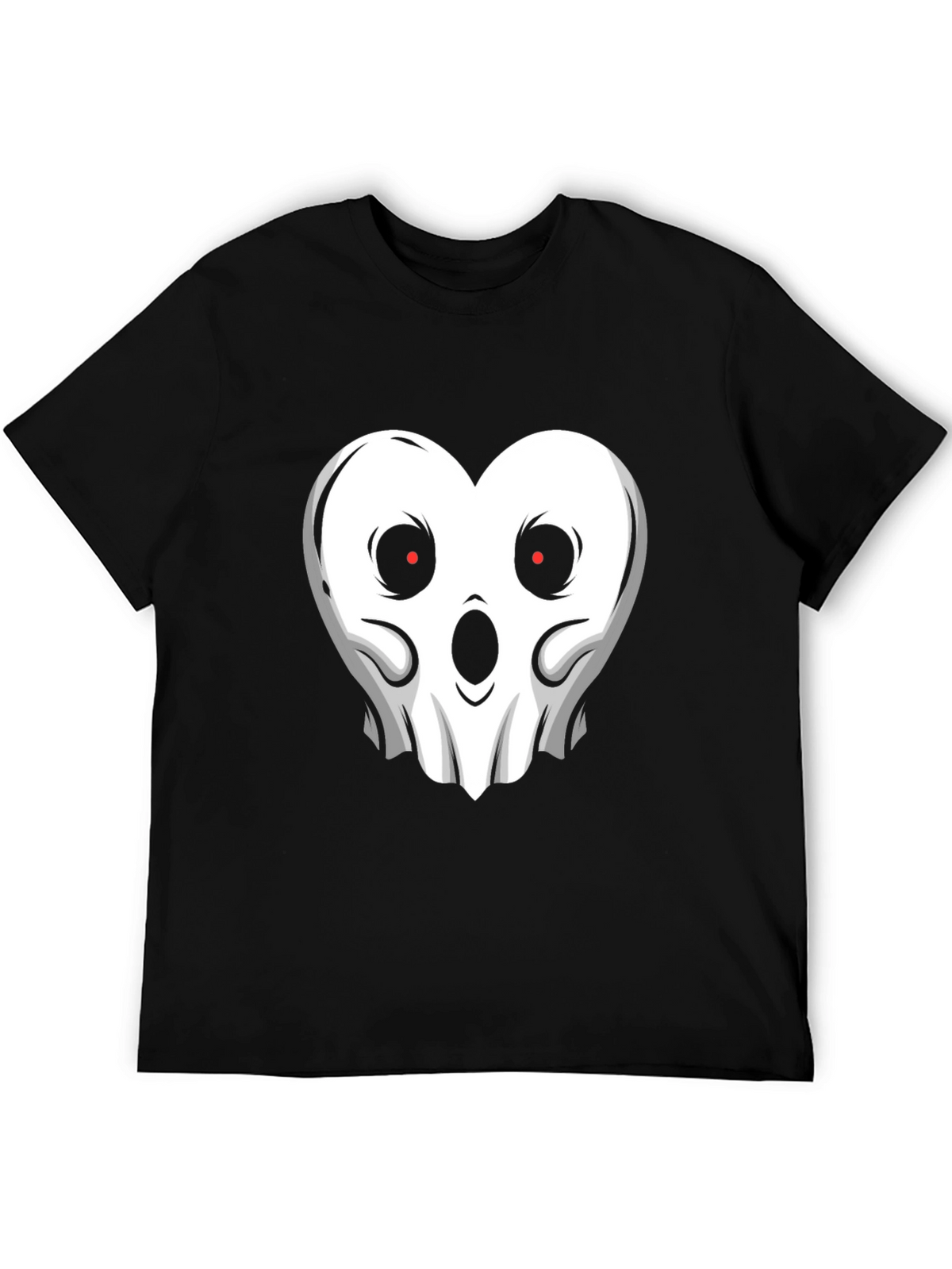 Ghostly Heart Graphic Tee - Spooky & Stylish