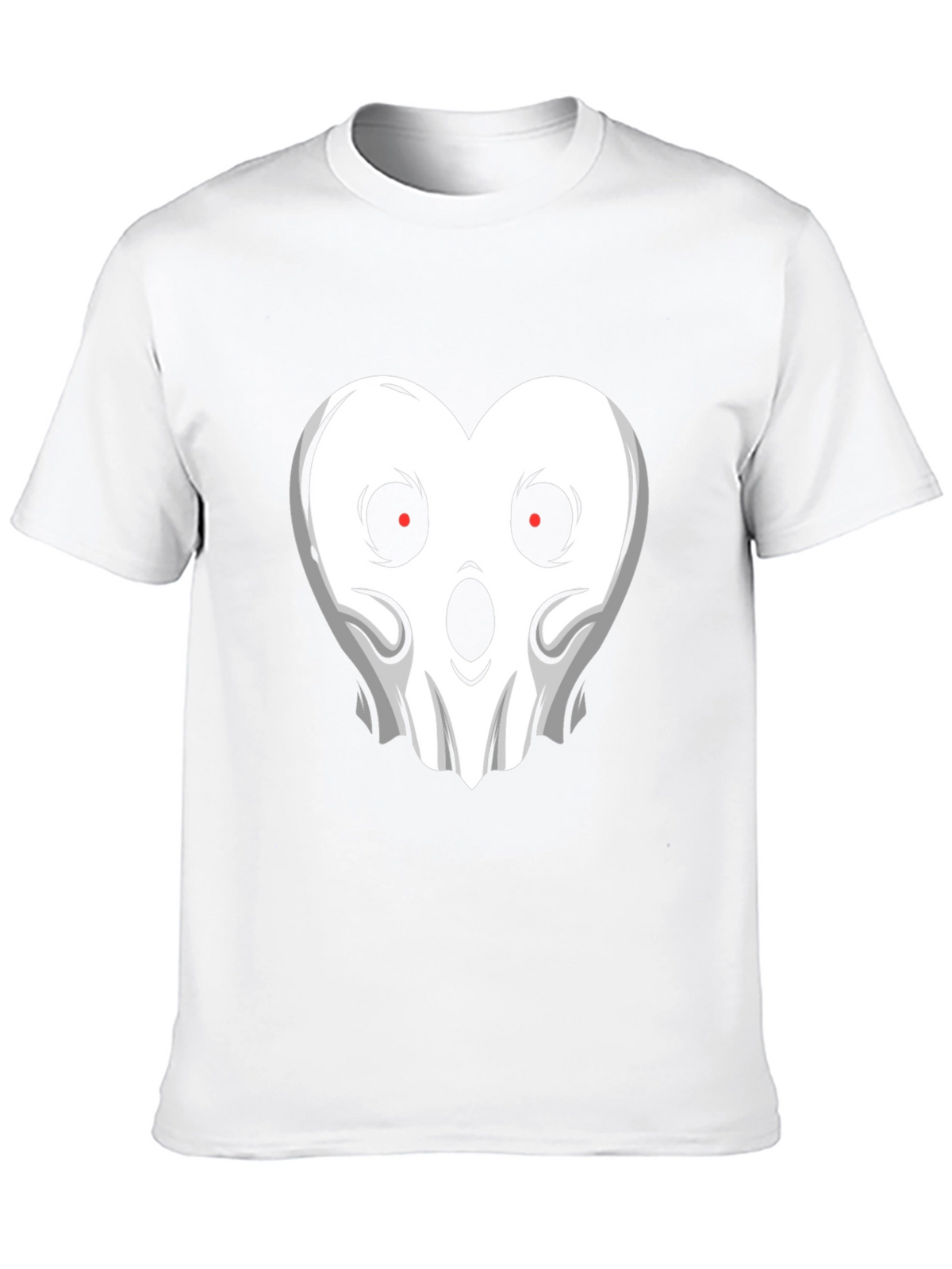 Ghostly Heart Graphic Tee - Spooky & Stylish