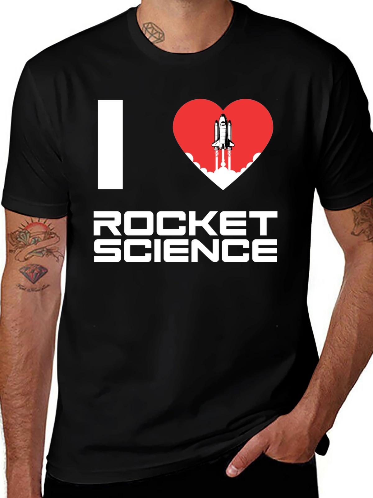 I Heart Rocket Science T-Shirt - Space Lover Tee
