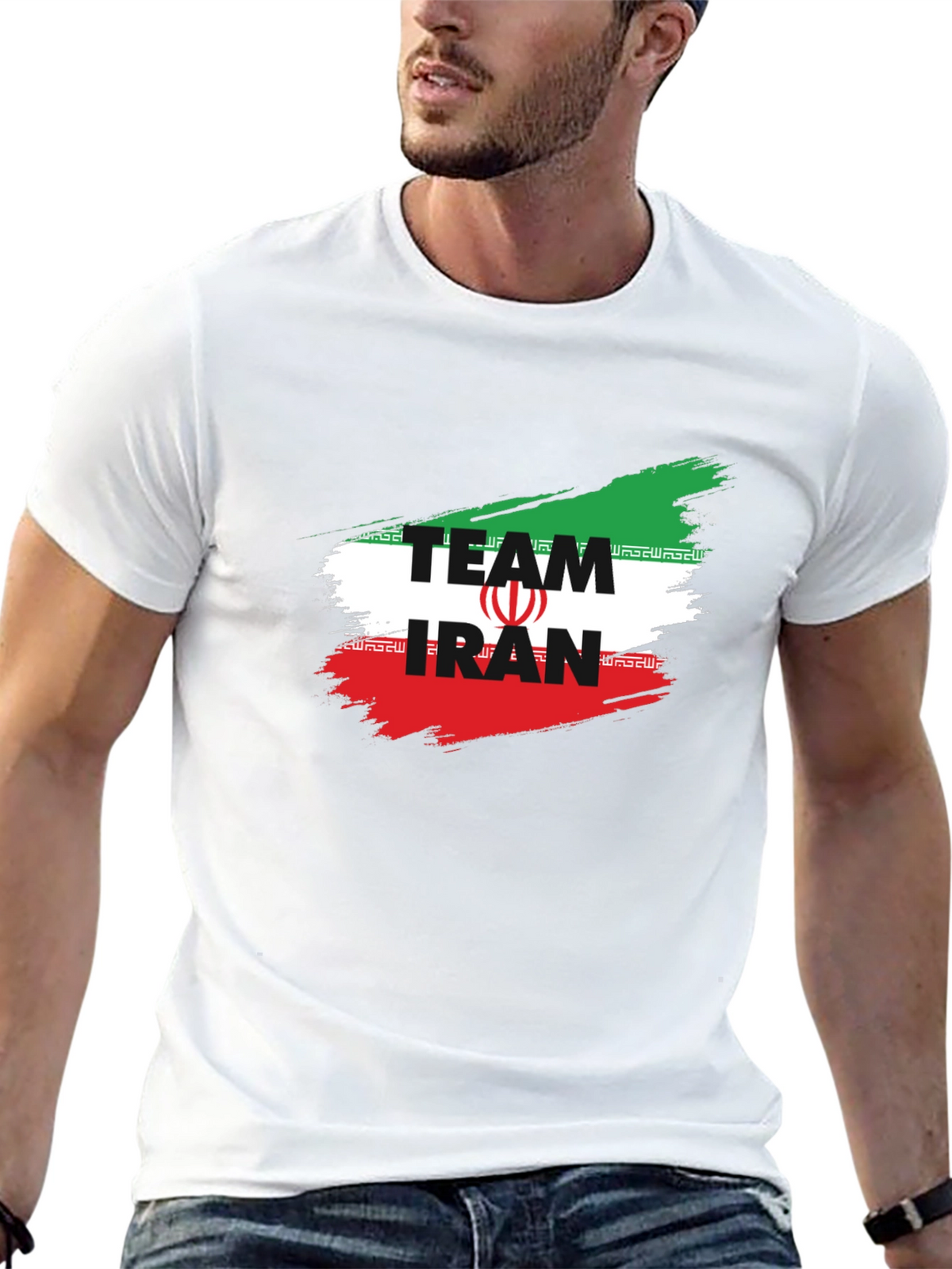 Team Iran T-Shirt - Black Graphic Tee