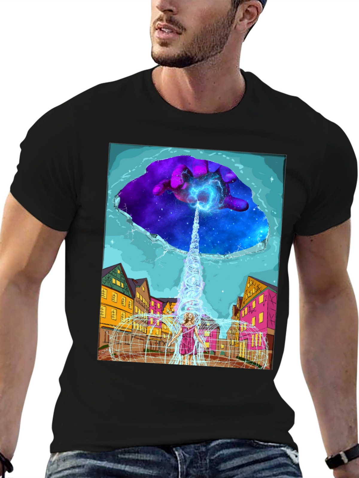 Cosmic Portal T-Shirt - Unique Graphic Tee