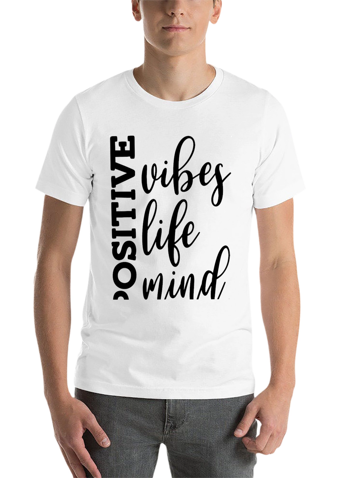 Positive Vibes Life Mind Graphic Tee - Relaxed Fit