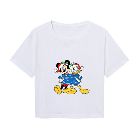 Trendy Peace?Sign Hello Kitty Y2K White Cropped Baby Tee