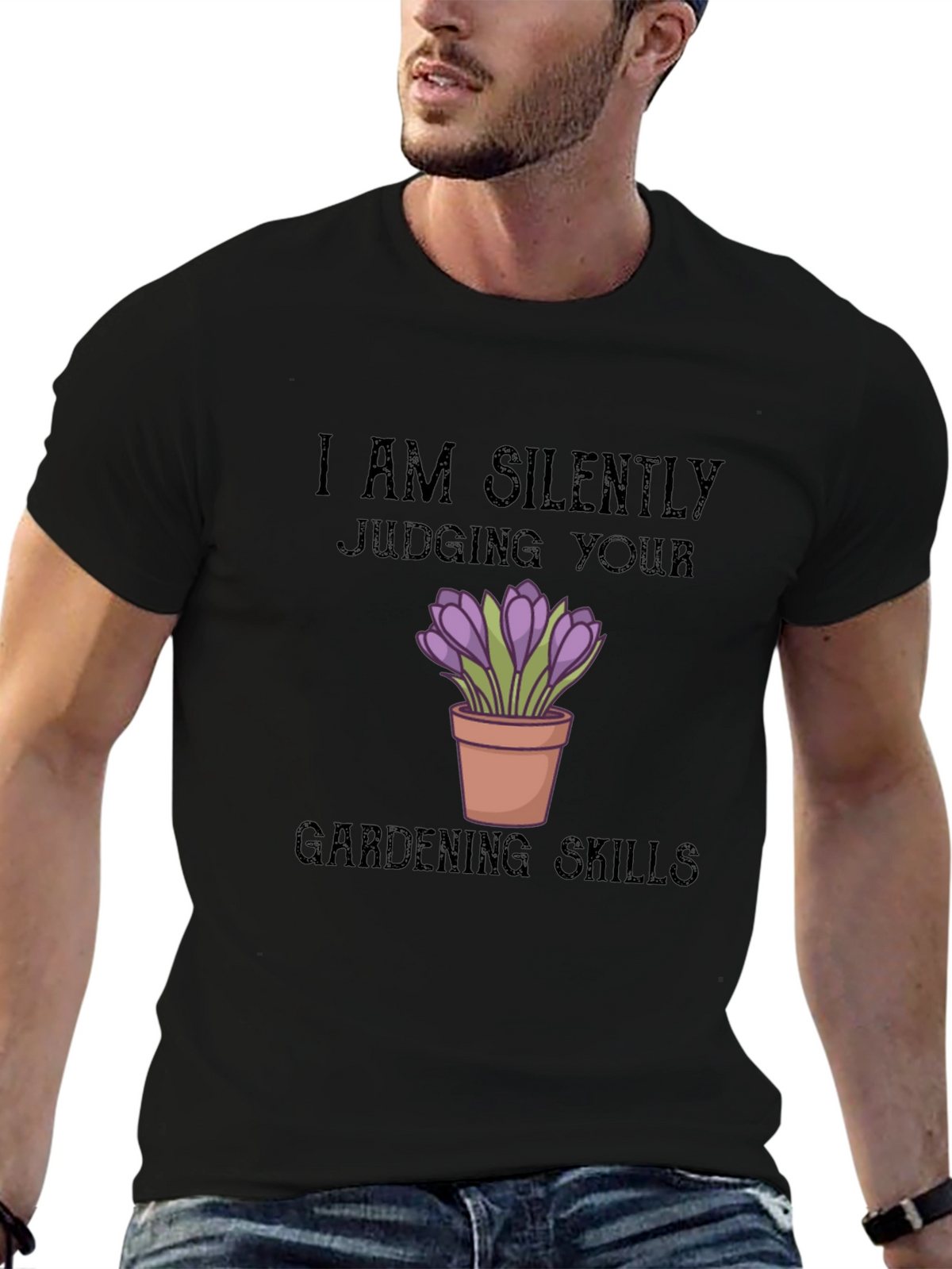 Silently Judging Gardening Skills T-Shirt