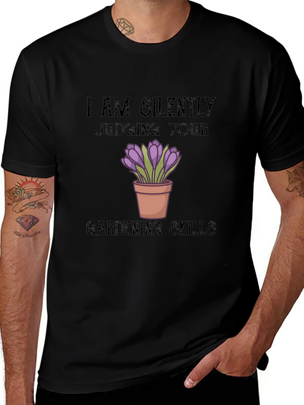 Silently Judging Gardening Skills T-Shirt