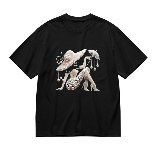 Vintage Pearl Elegant Lady Retro Fashion T-Shirt