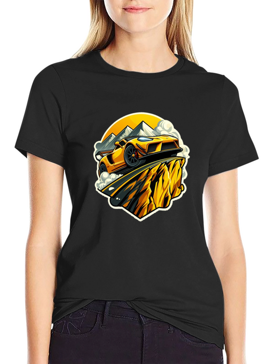 Yellow Car Mountain Road Trip T-Shirt