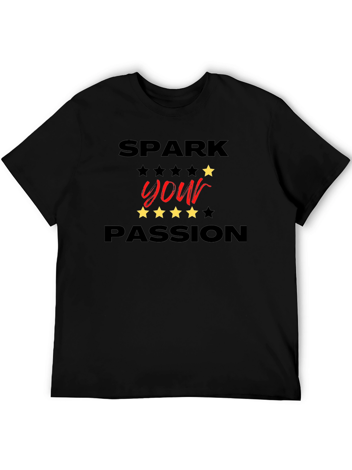 Spark Your Passion Black Graphic Tee