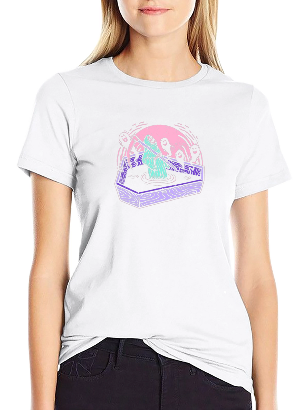 Grim Reaper Coffin Tee - Spooky Style