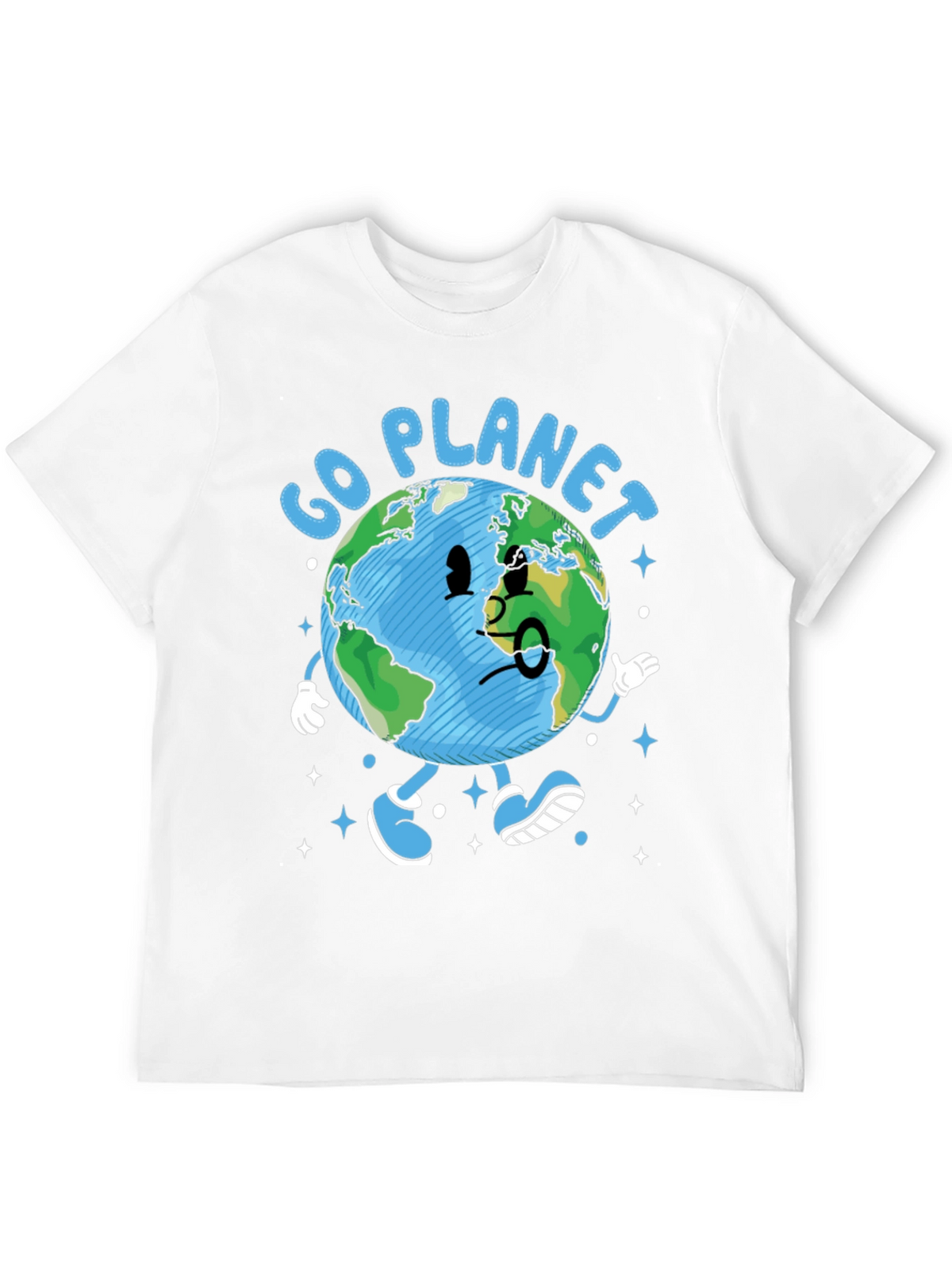 Go Planet T-Shirt - Earth Cartoon Graphic Tee