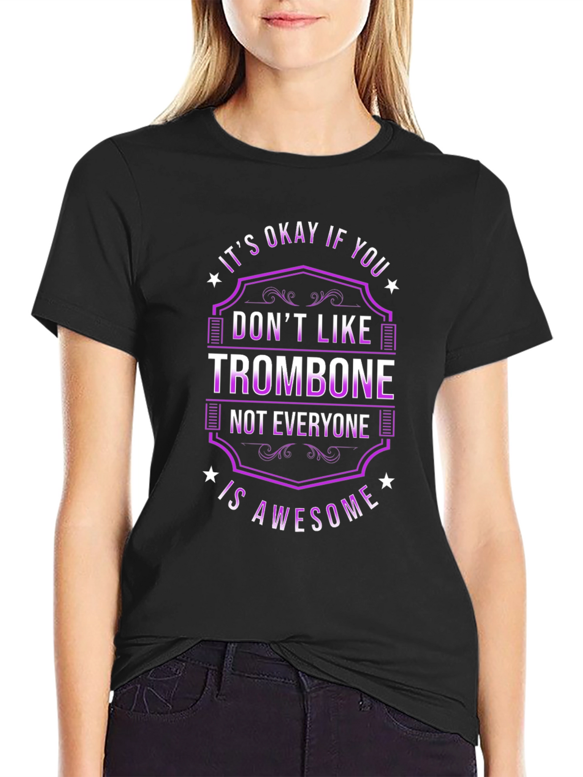 Trombone Awesome Funny Music Graphic Tee