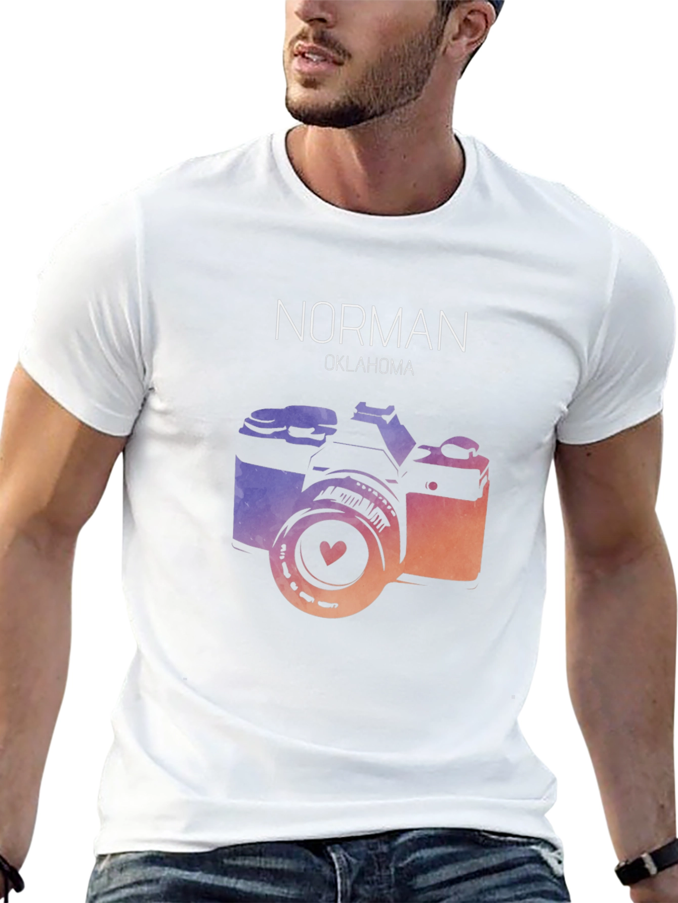 Norman Oklahoma Camera Graphic T-Shirt