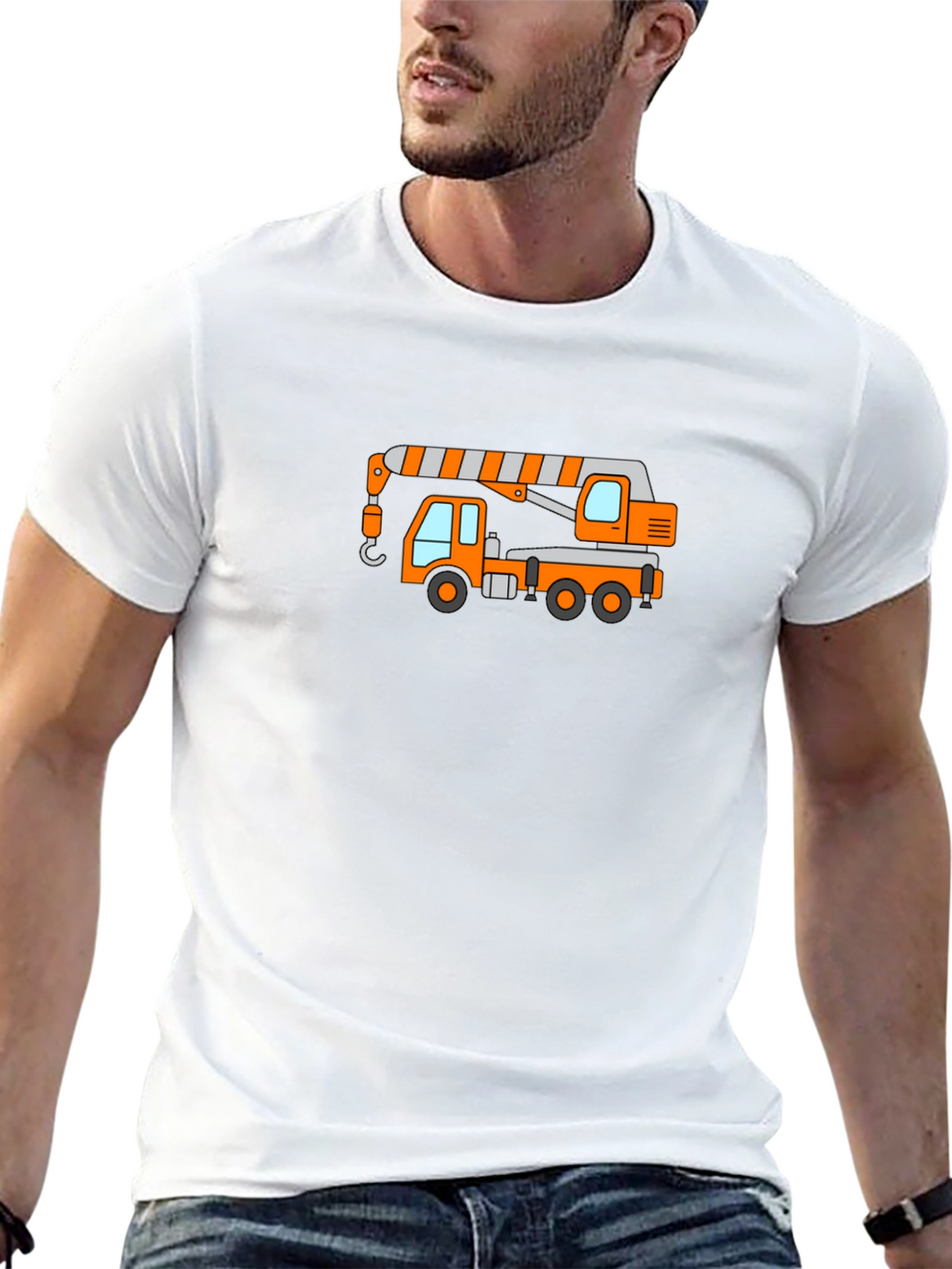 Crane Truck Graphic Tee - Heavy Duty Fun