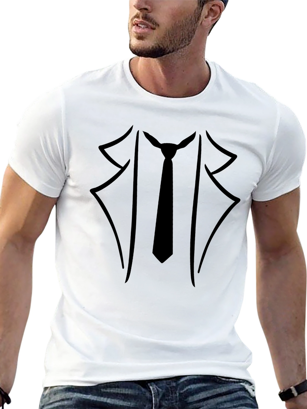 Suit & Tie Graphic T-Shirt - Stylish and Fun