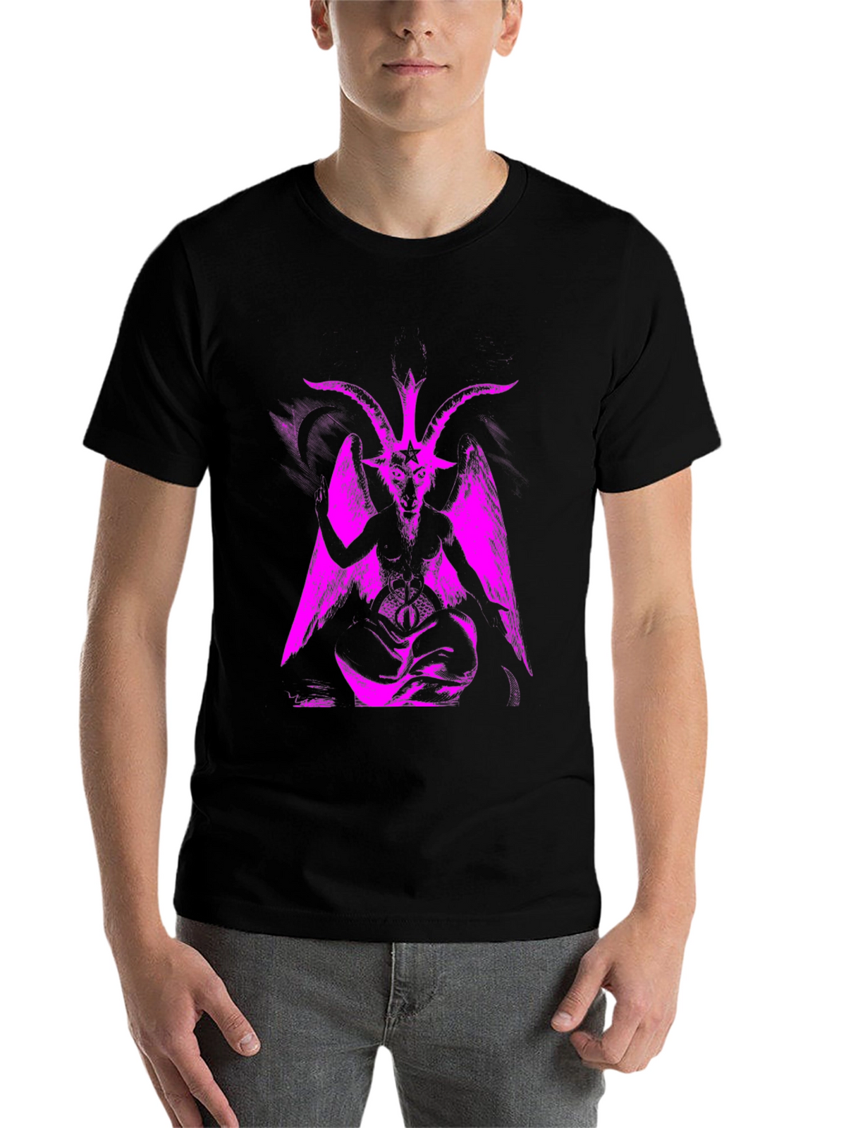 Baphomet Graphic Tee - Black Satanic T-Shirt