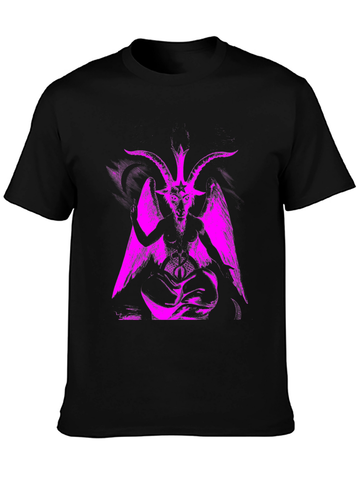 Baphomet Graphic Tee - Black Satanic T-Shirt