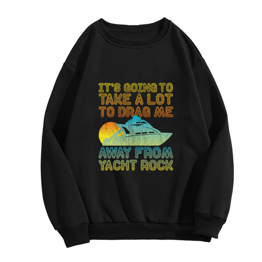Yacht Rock Sunset Crewneck Sweatshirt, Retro Boat Nautical Pullover, Music Lover Gift