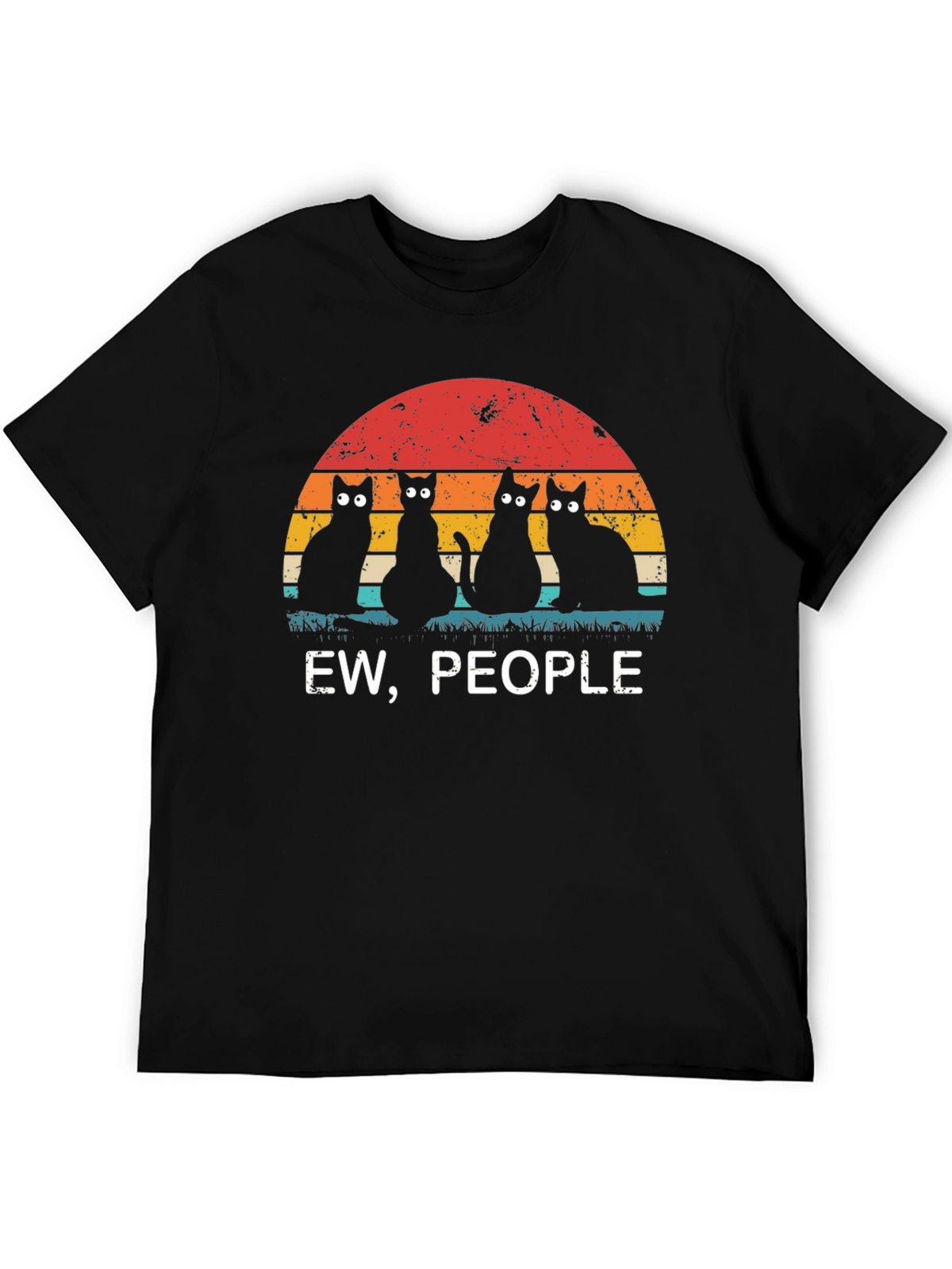 Ew People Black Cat Graphic Tee