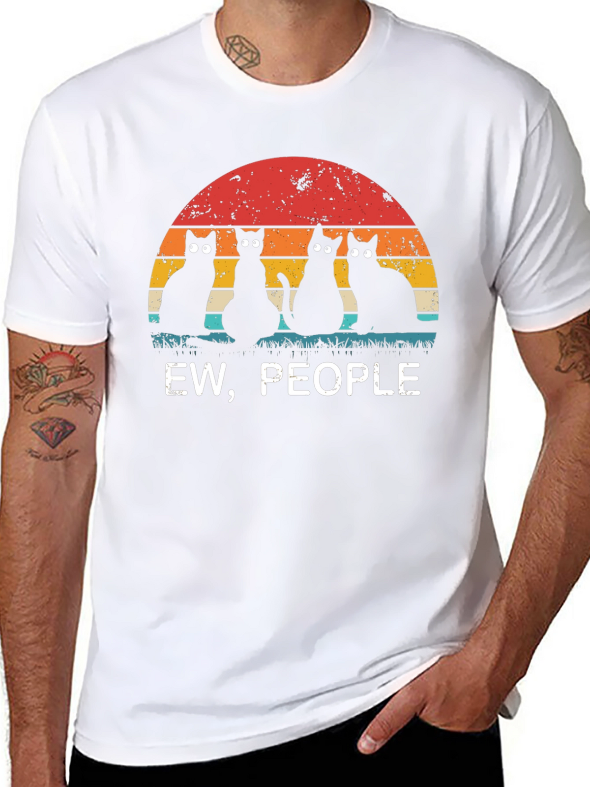 Ew People Black Cat Graphic Tee