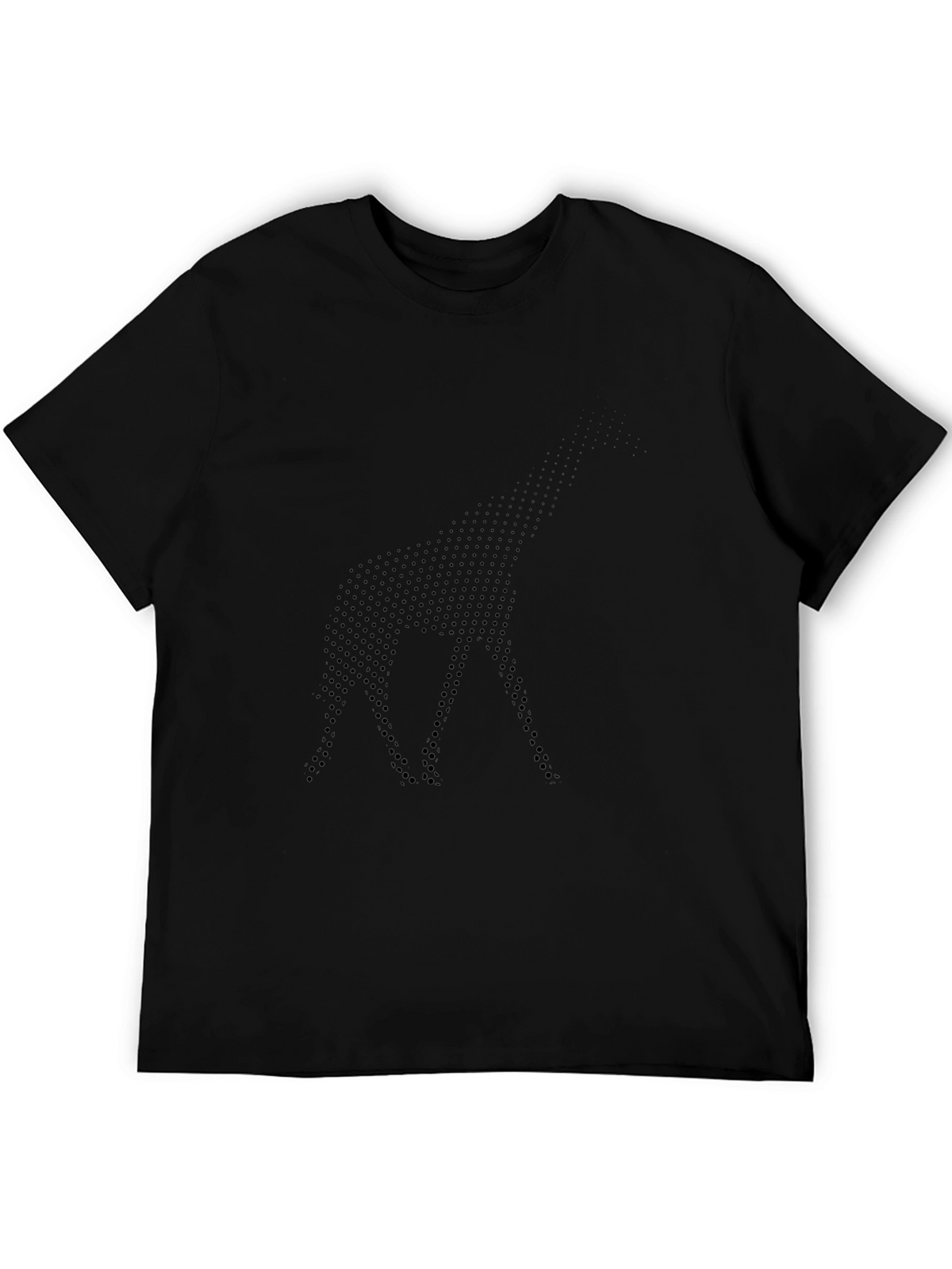 Modern Dot Pattern Black T-Shirt