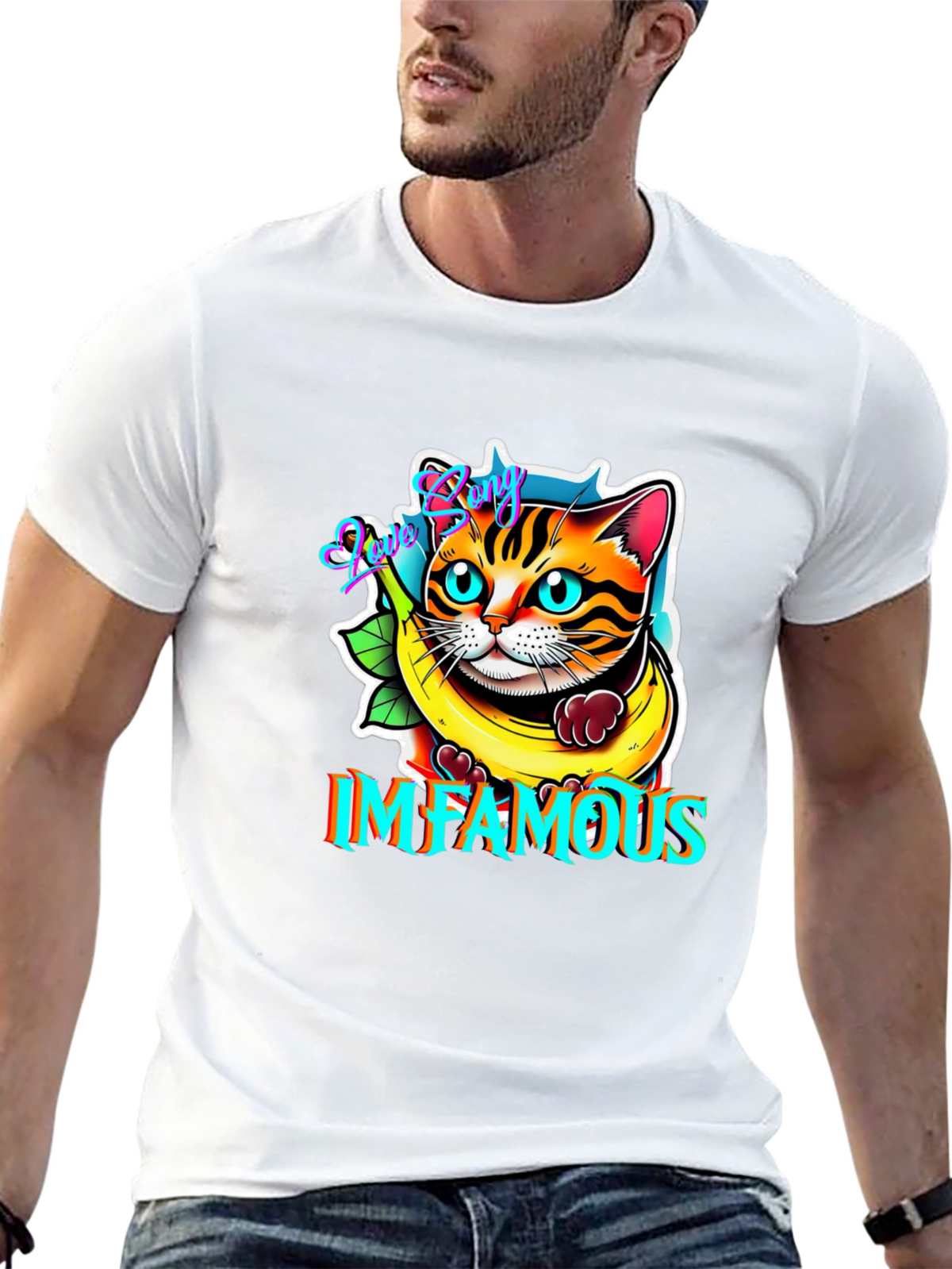 Infamous Cat in Banana T-Shirt