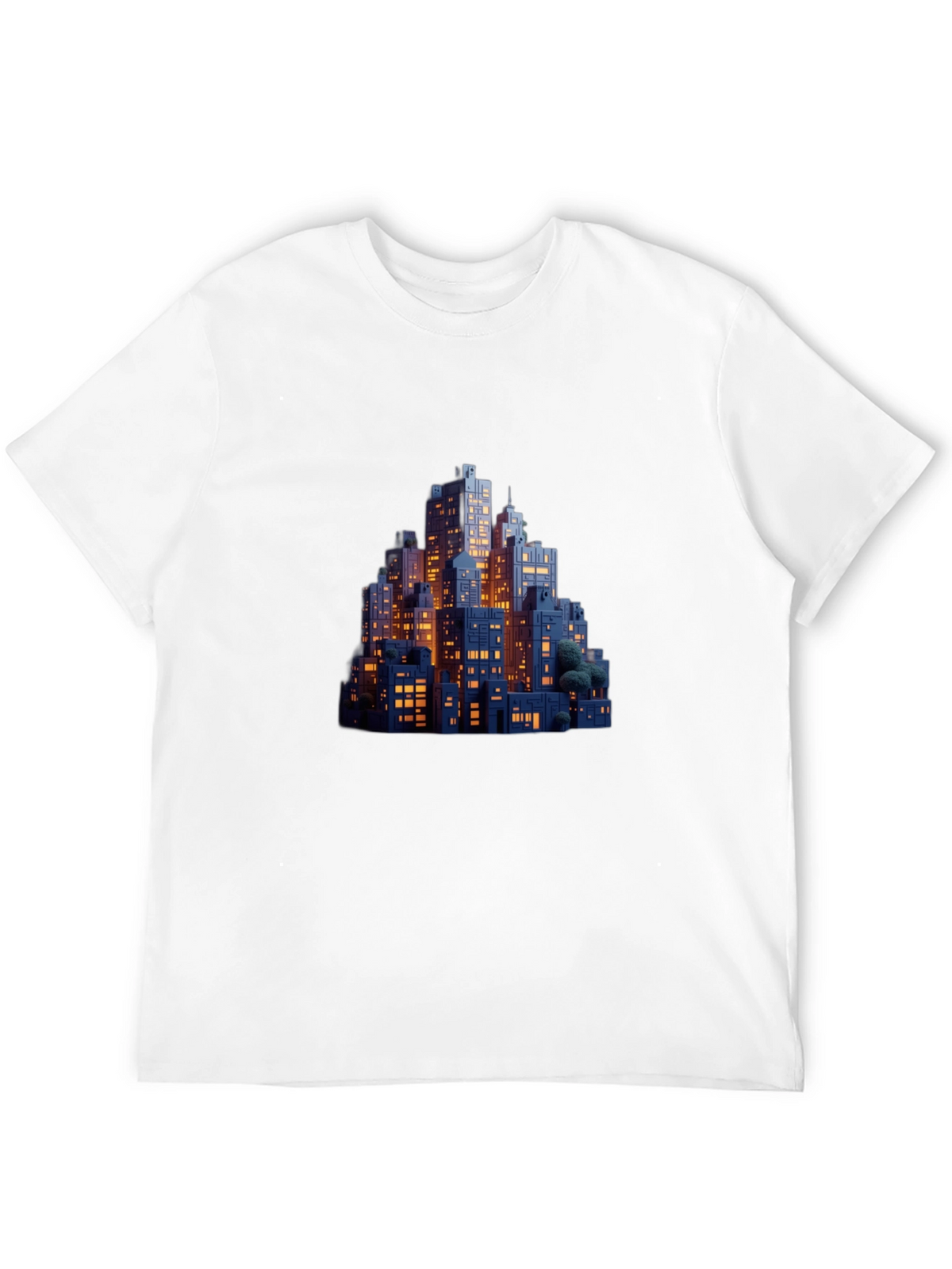 Night Cityscape Graphic Tee - Urban Style