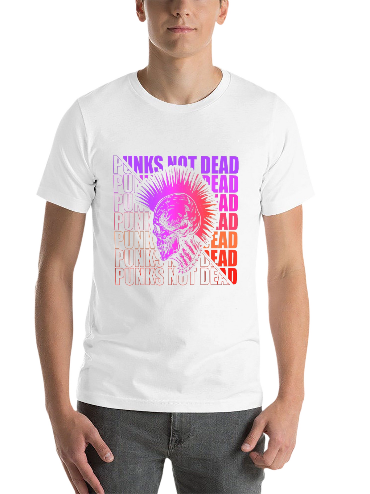 Punk Skull Graphic Tee - Not Dead!