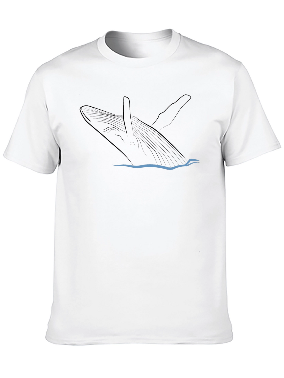 Whale Graphic Black T-Shirt - Mens