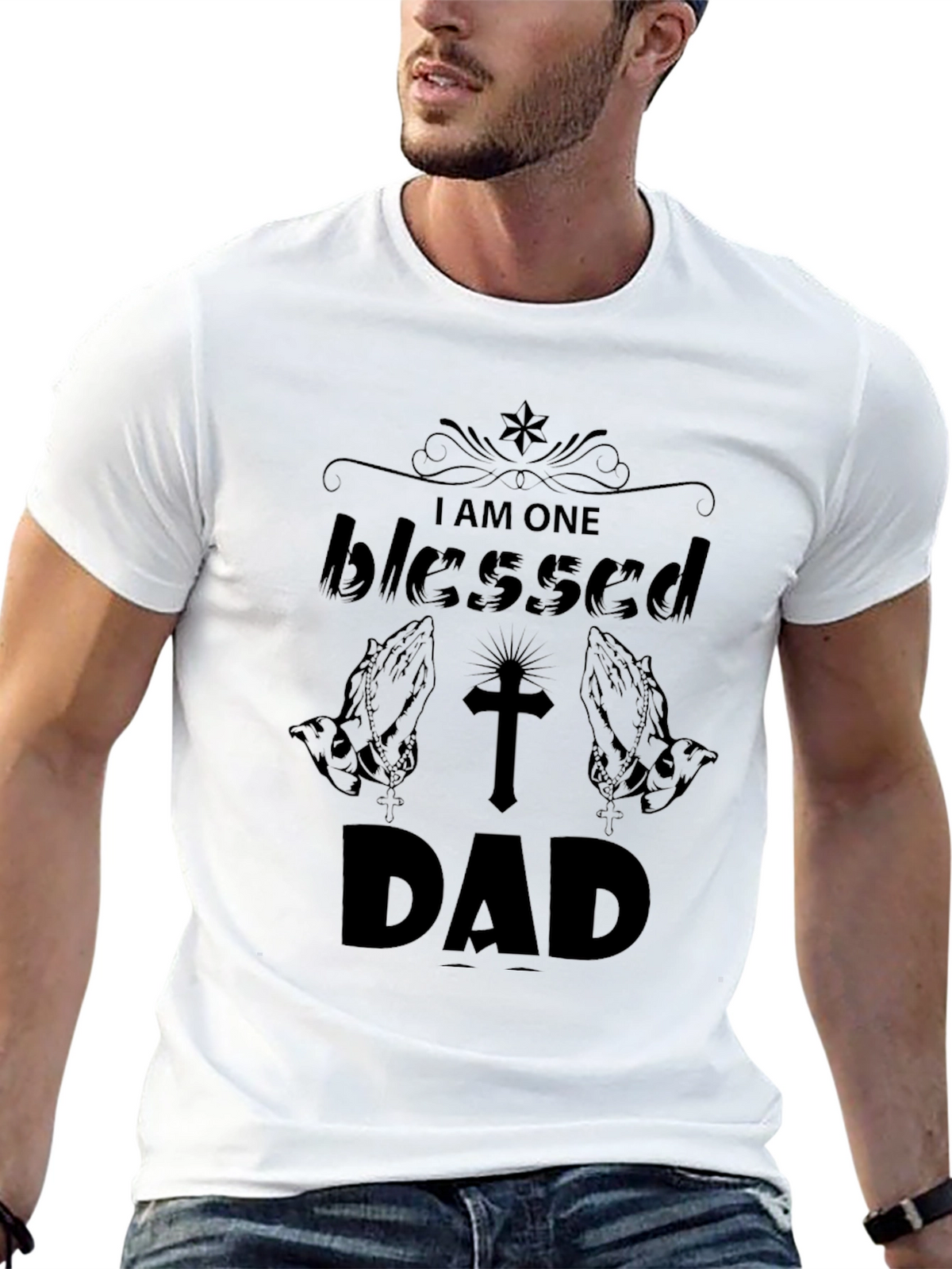 Blessed Dad Graphic T-Shirt