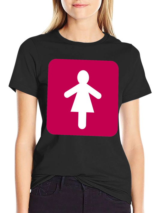 Girl Symbol Graphic Tee - Fun & Casual Black T-Shirt