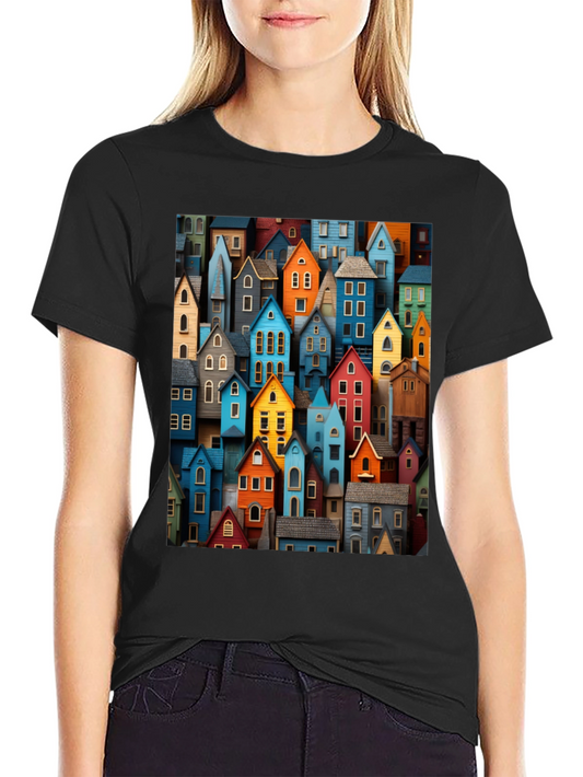 Colorful Houses Graphic T-Shirt