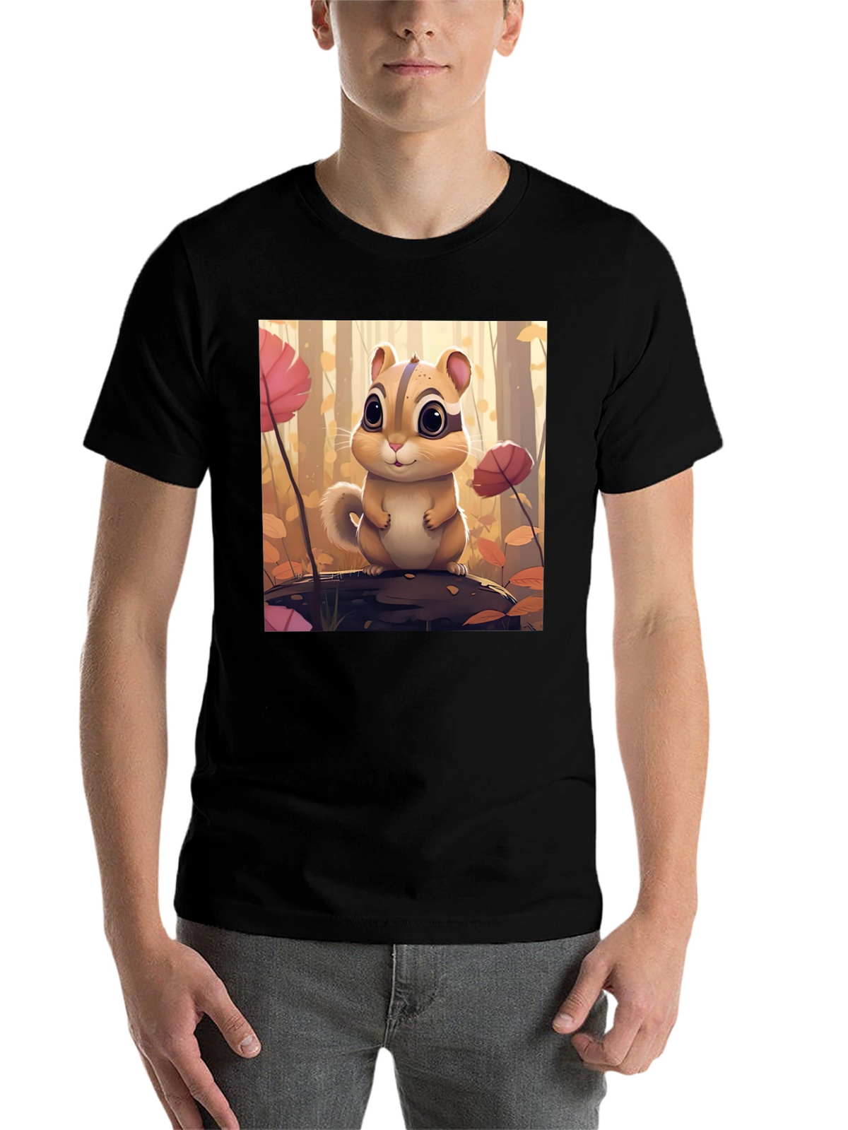 Cute Chipmunk T-Shirt - Forest Theme