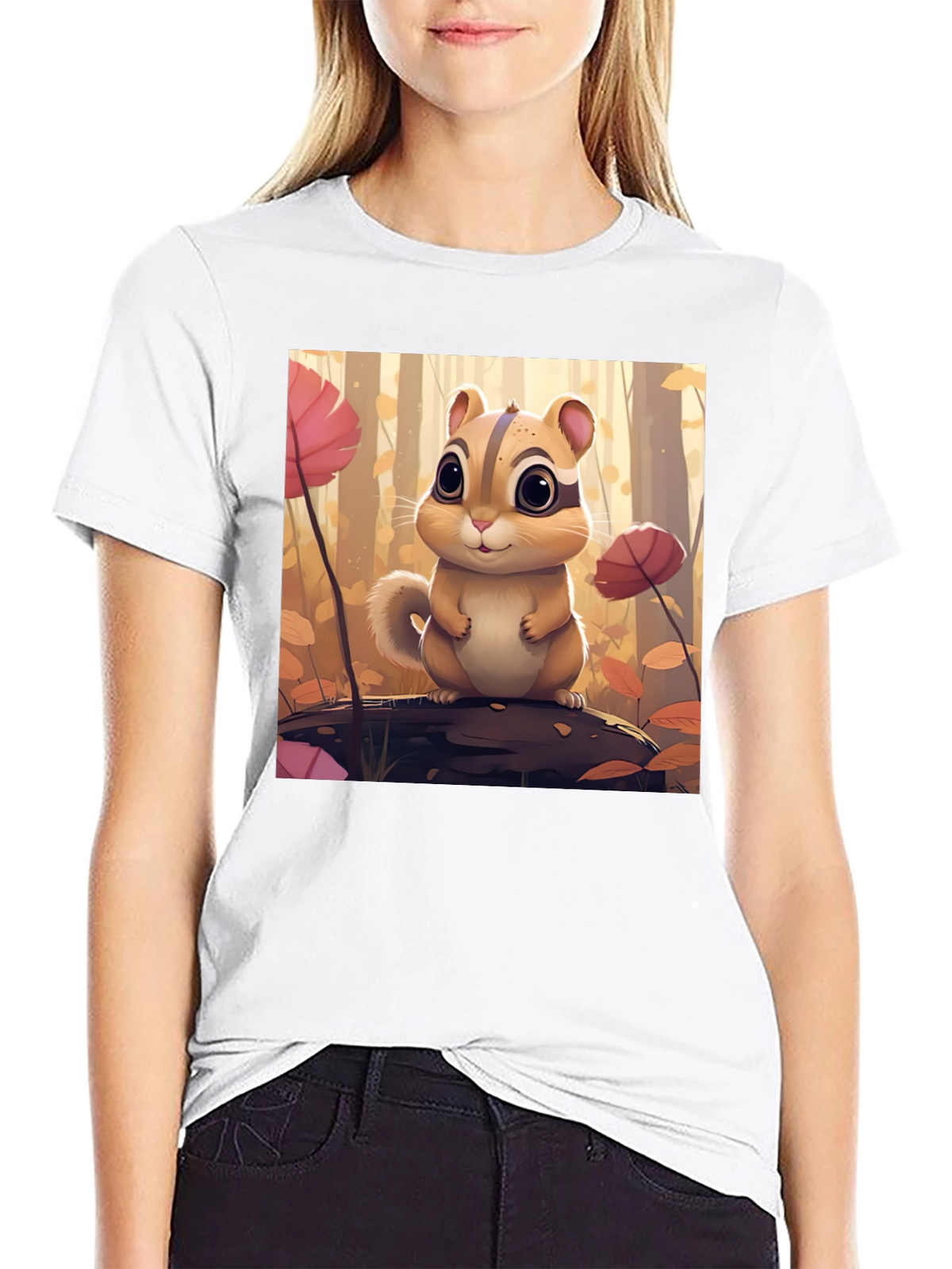Cute Chipmunk T-Shirt - Forest Theme
