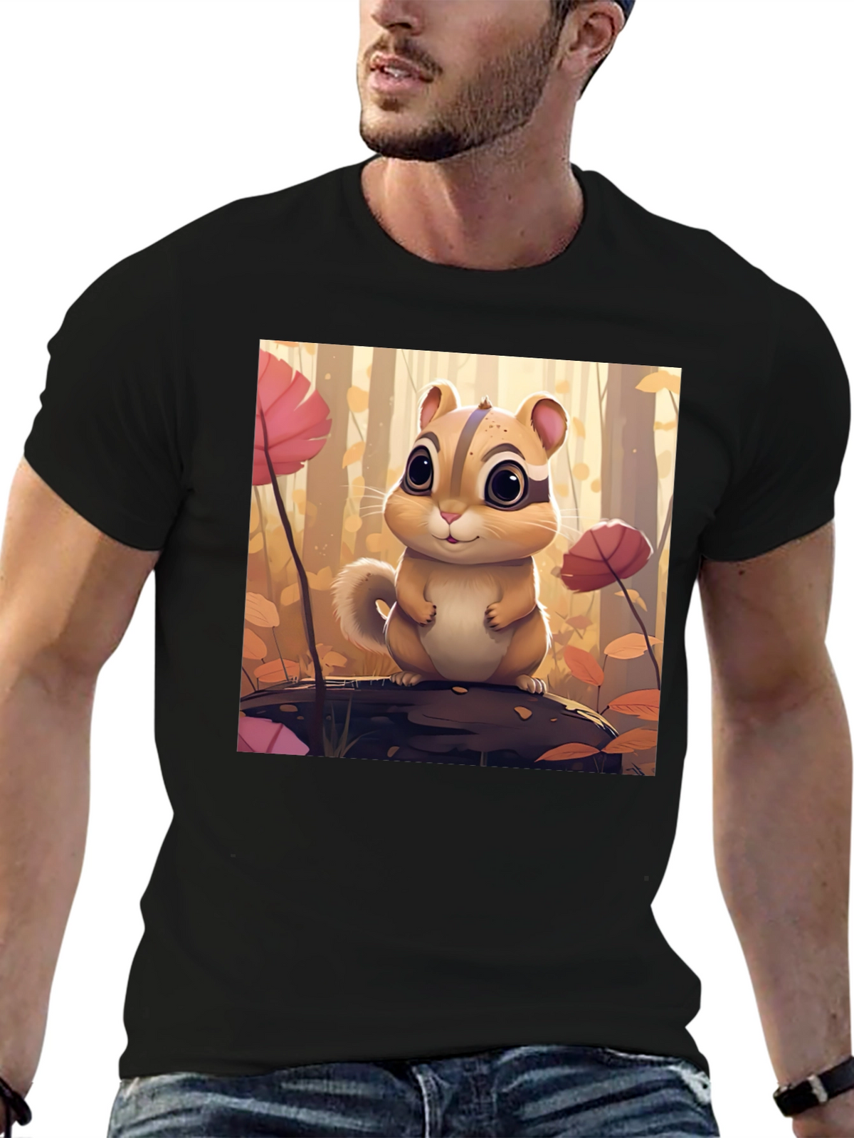 Cute Chipmunk T-Shirt - Forest Theme