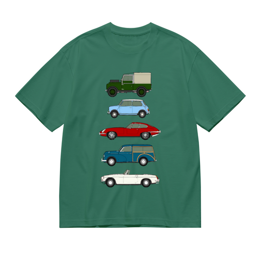 Classic British Retro Car Collection Car Lover Tee