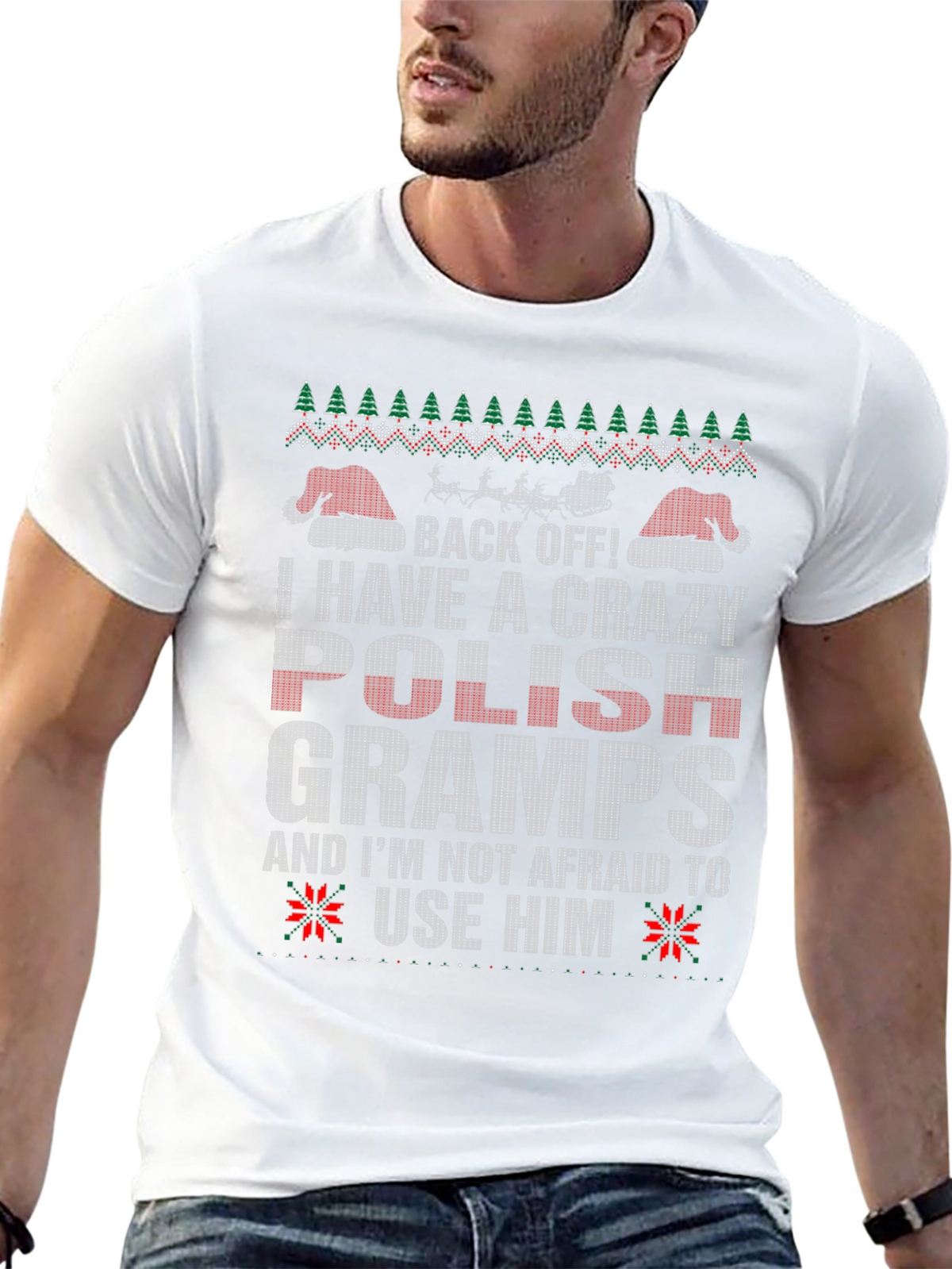 Crazy Polish Gramps Christmas T-Shirt