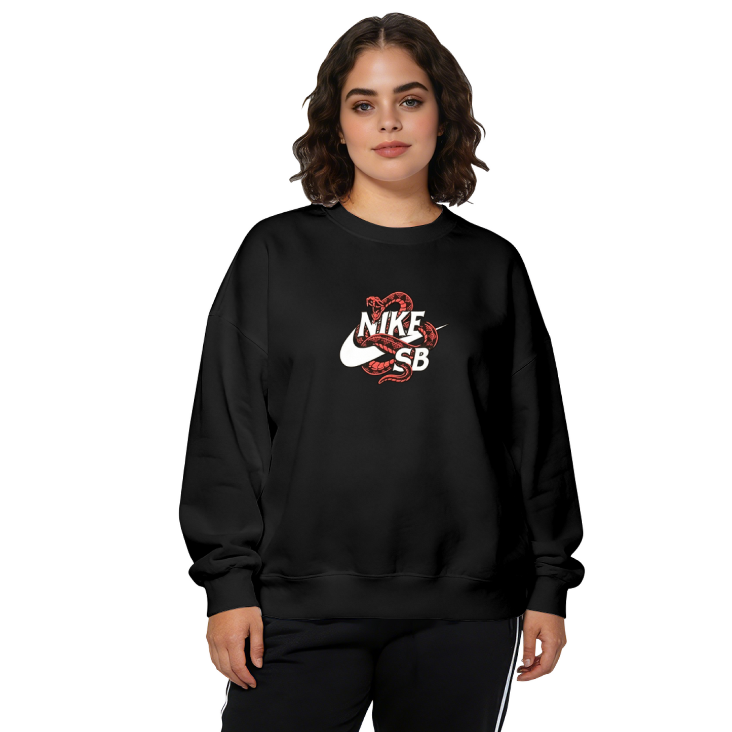 Nike SB Red Snake Street?Vibe Crewneck Sweatshirt