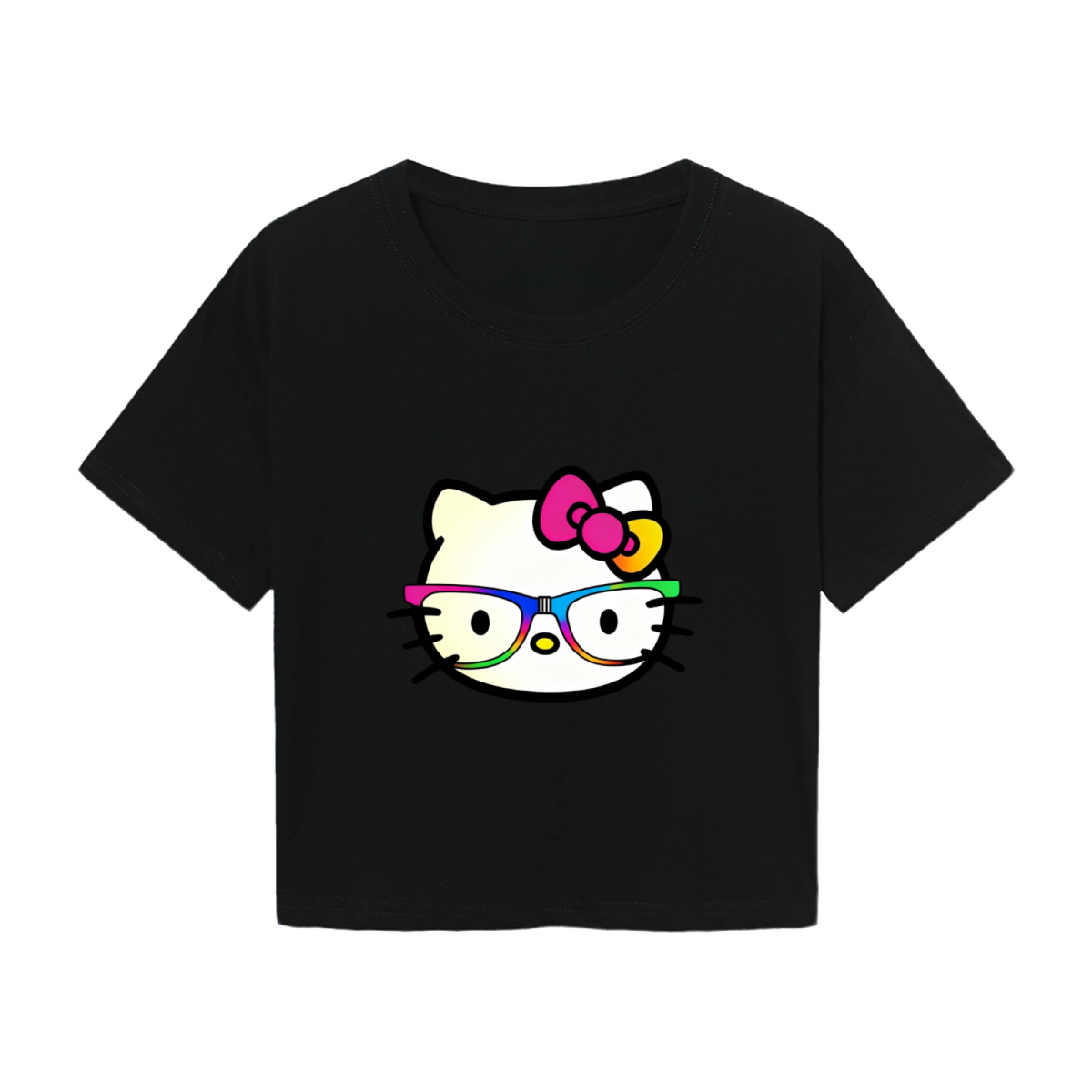 Art?Line Hello Kitty Vintage White Cropped Graphic Top