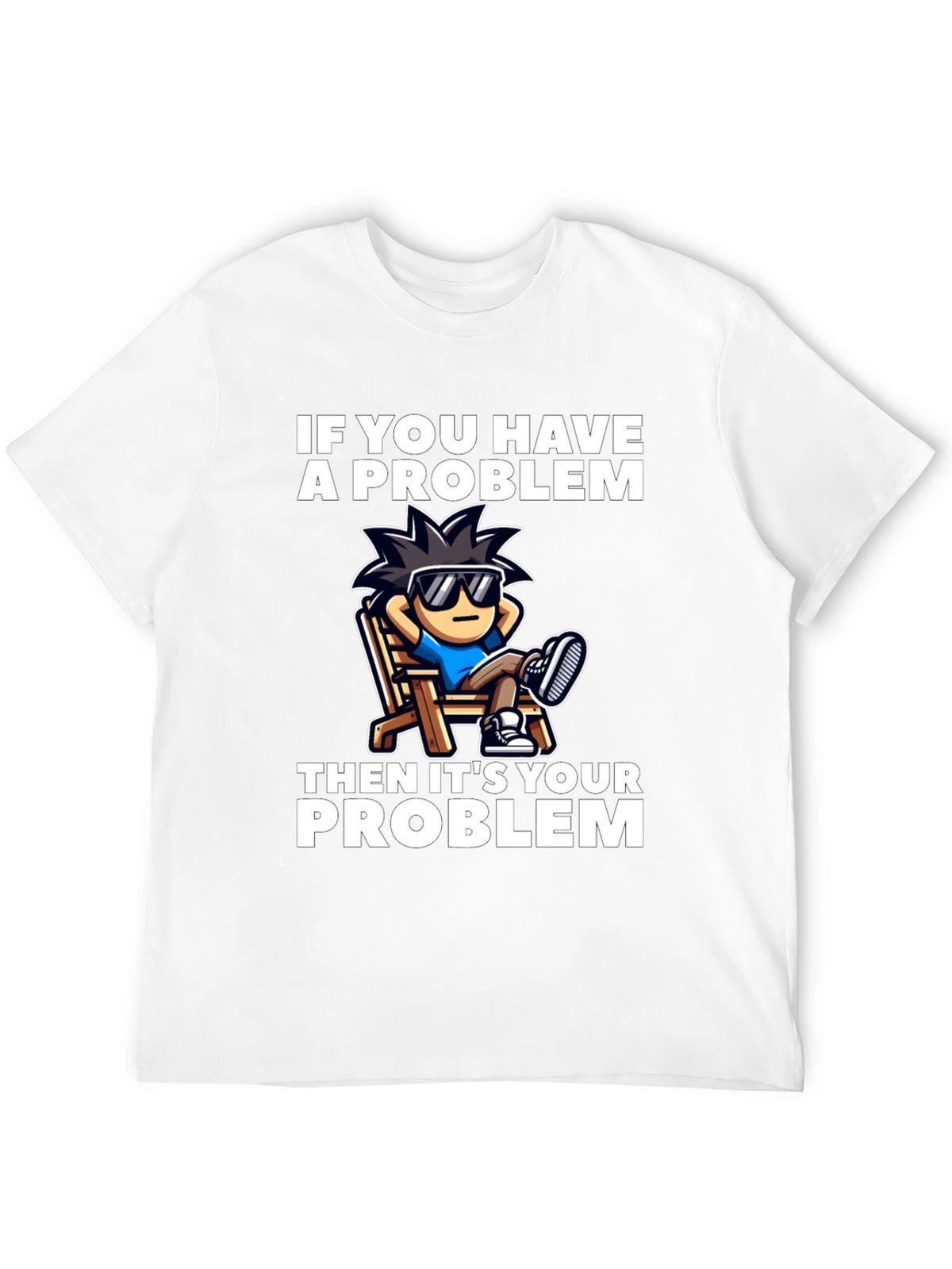 Chill Cartoon Graphic T-Shirt - Relaxed Vibes