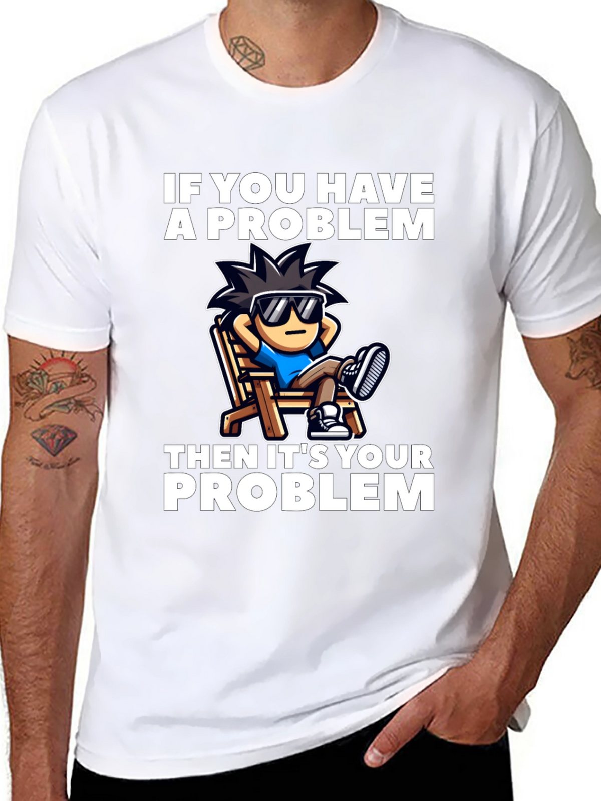 Chill Cartoon Graphic T-Shirt - Relaxed Vibes